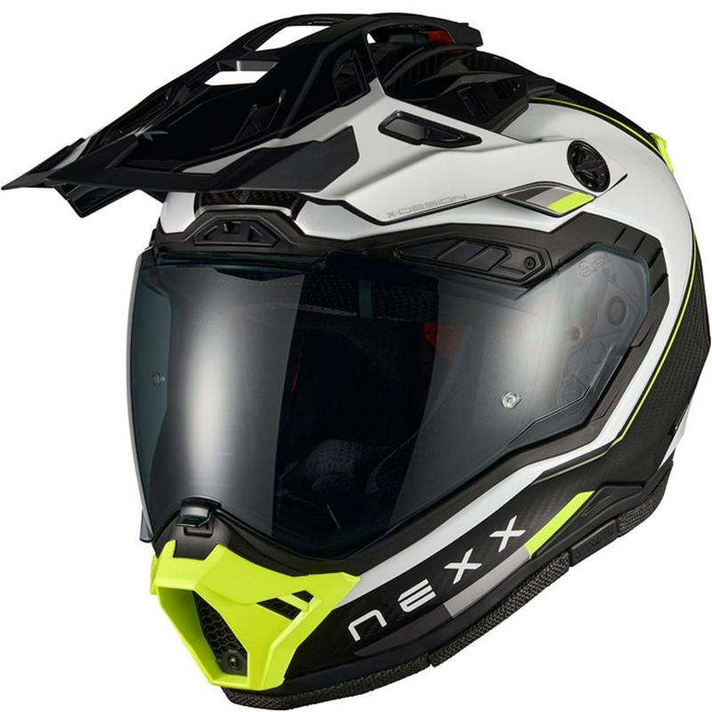 Enduro helma na motorku Nexx X.Rally Raid bielo-fluo žltá