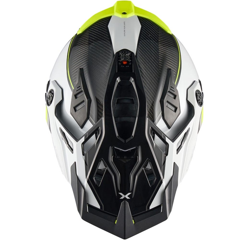 Enduro helma na motorku Nexx X.Rally Raid bielo-fluo žltá