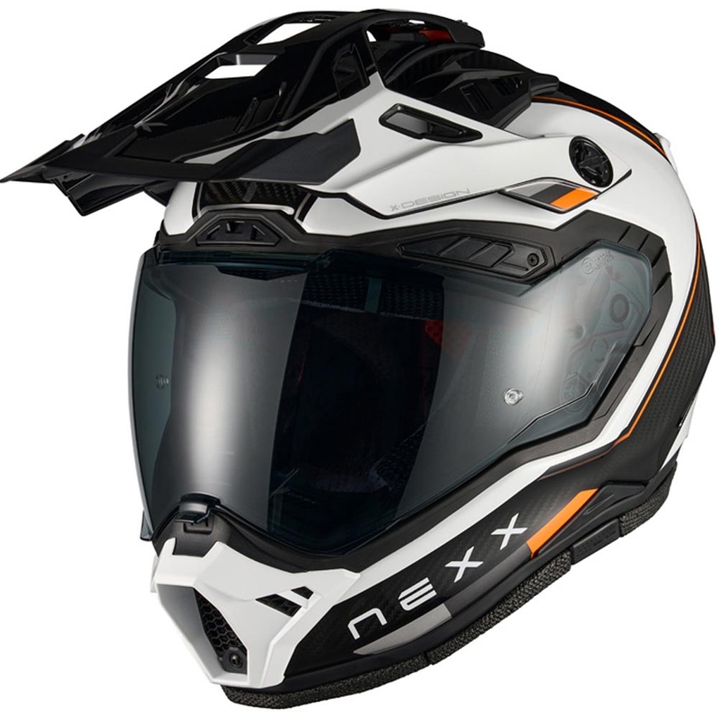 Enduro helma na motorku Nexx X.Rally Raid bielo-oranžová
