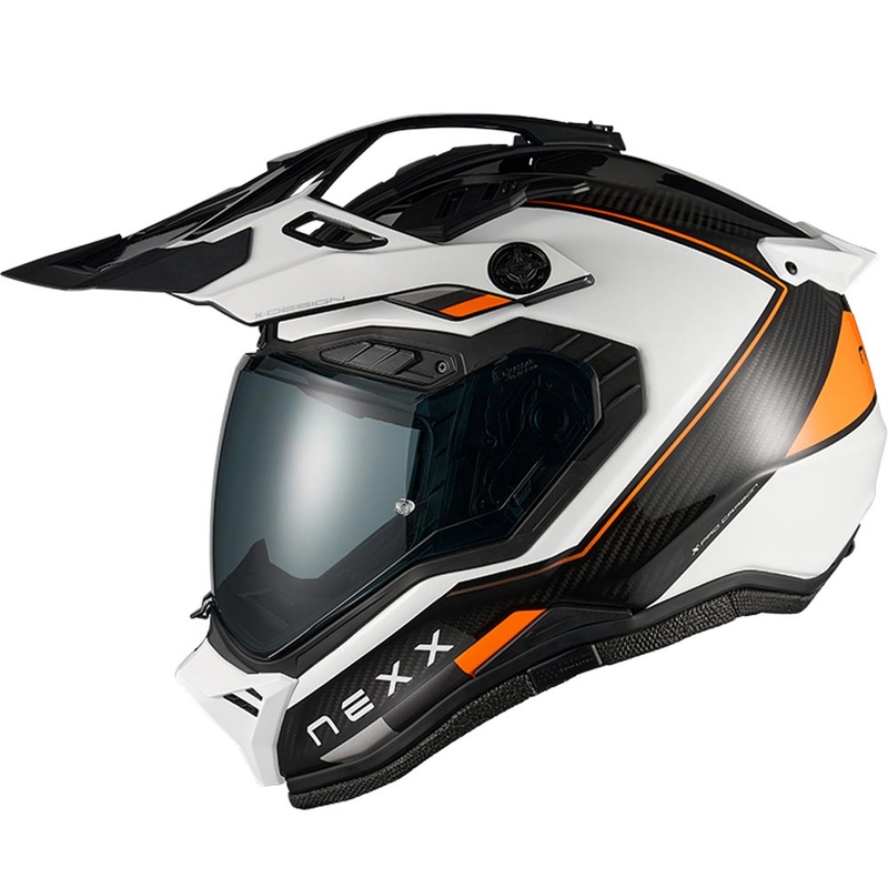 Enduro helma na motorku Nexx X.Rally Raid bielo-oranžová