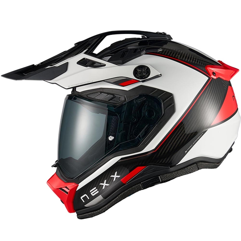 Enduro helma na motorku Nexx X.Rally Raid bielo-červená