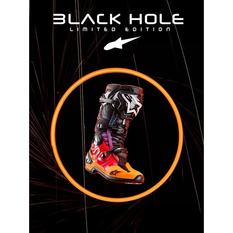 Topánky na motorku Alpinestars Tech 10 limitovaná edícia Black Hole čierno-farebné