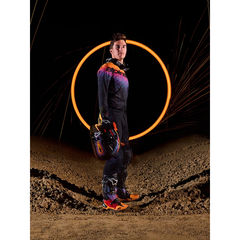Motokrosové nohavice Alpinestars Supertech limitovaná edícia Black Hole čierno-farebné