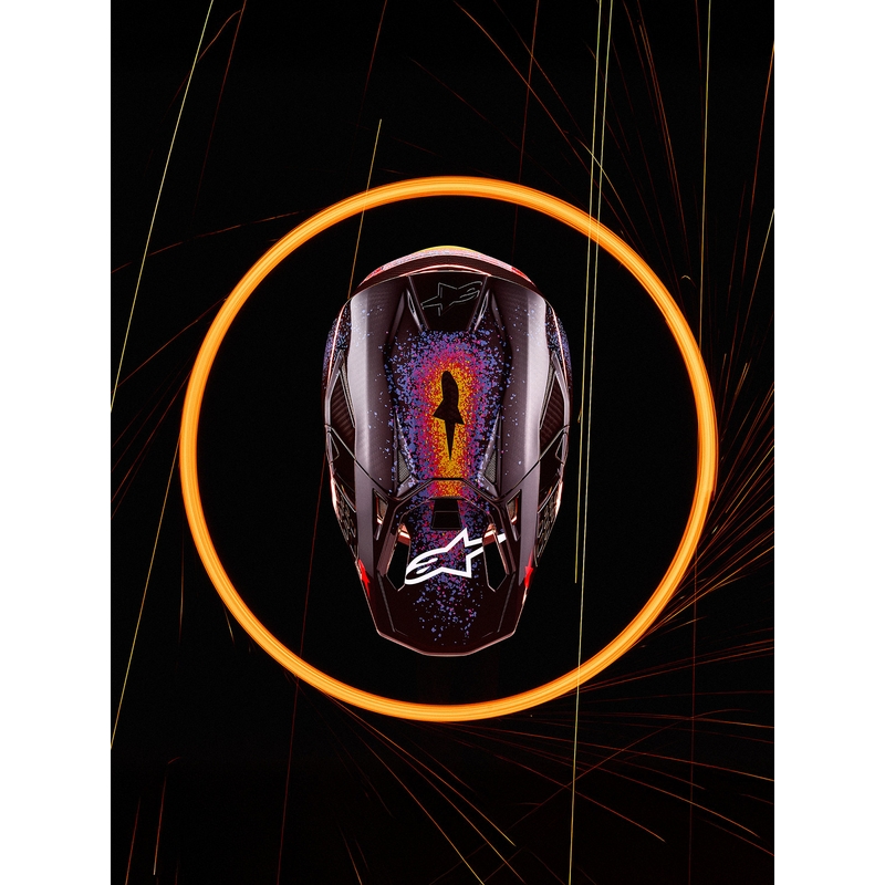 Motokrosová prilba Alpinestars Supertech S-M10 limitovaná edícia Black Hole čierno-farebná