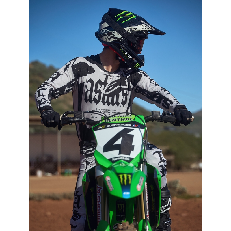 Motokrosový dres Alpinestars Techstar limitovaná edícia Wolf Dust pieskovo-čierny
