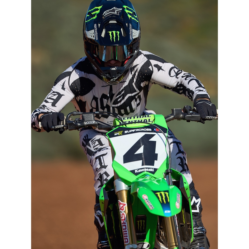 Motokrosový dres Alpinestars Techstar limitovaná edícia Wolf Dust pieskovo-čierny