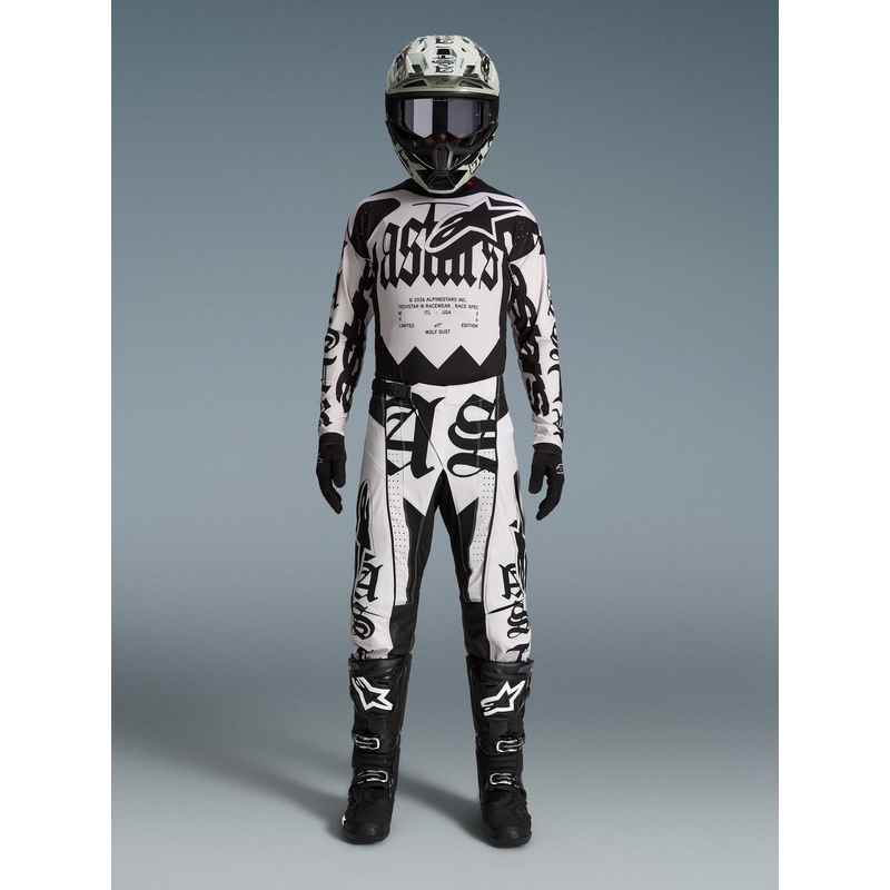 Motokrosový dres Alpinestars Techstar limitovaná edícia Wolf Dust pieskovo-čierny