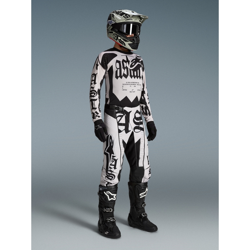 Motokrosové nohavice Alpinestars Techstar limitovaná edícia Wolf Dust pieskovo-čierne