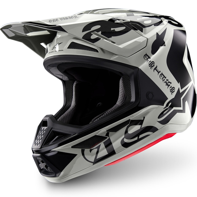 Motokrosová prilba Alpinestars Supertech S-M7 limitovaná edícia Wolf Dust pieskovo-čierna