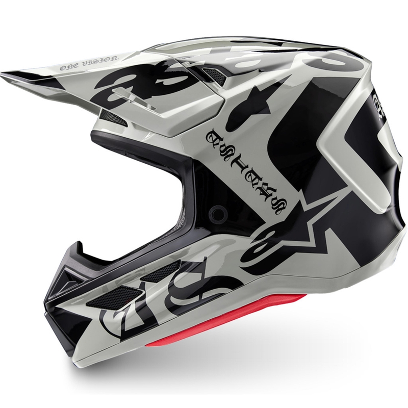 Motokrosová prilba Alpinestars Supertech S-M7 limitovaná edícia Wolf Dust pieskovo-čierna