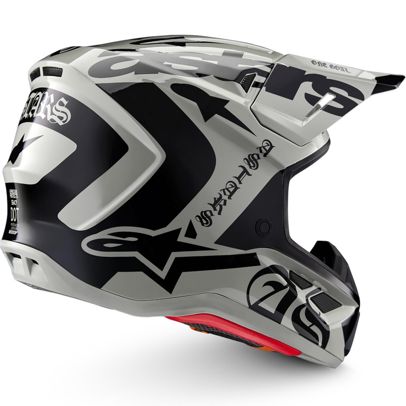 Motokrosová prilba Alpinestars Supertech S-M7 limitovaná edícia Wolf Dust pieskovo-čierna