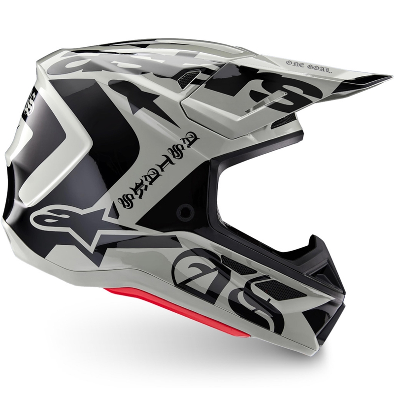 Motokrosová prilba Alpinestars Supertech S-M7 limitovaná edícia Wolf Dust pieskovo-čierna