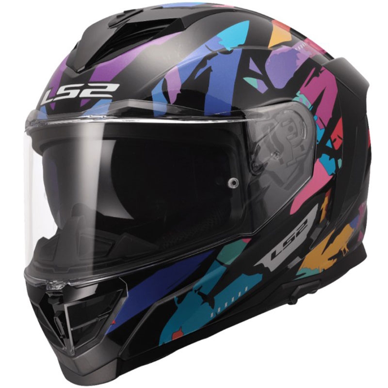 Integrálna helma na motorku LS2 FF818 Storm III Kaos čierno-fialovo-modrá