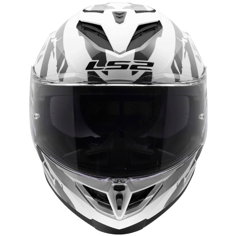 Integrálna helma na motorku LS2 FF818 Storm III Kaos bielo-šedá
