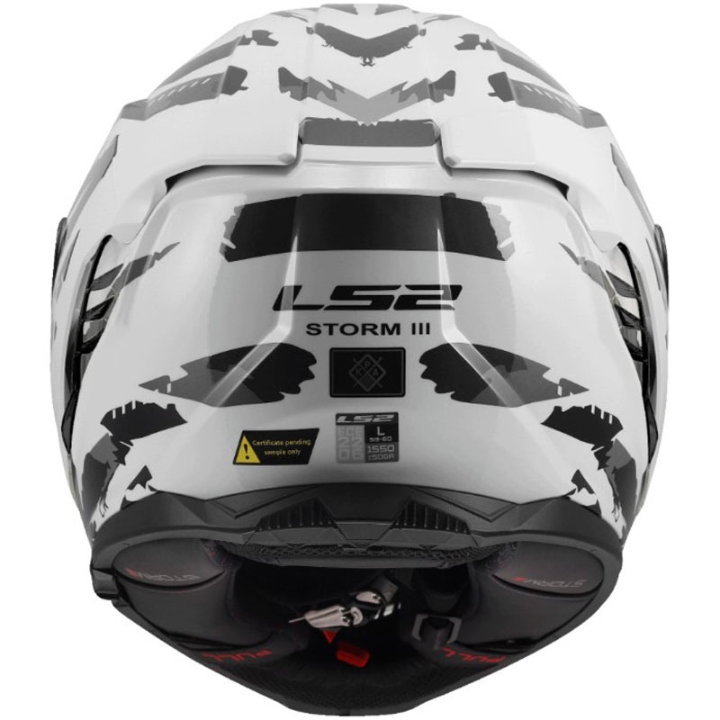 Integrálna helma na motorku LS2 FF818 Storm III Kaos bielo-šedá