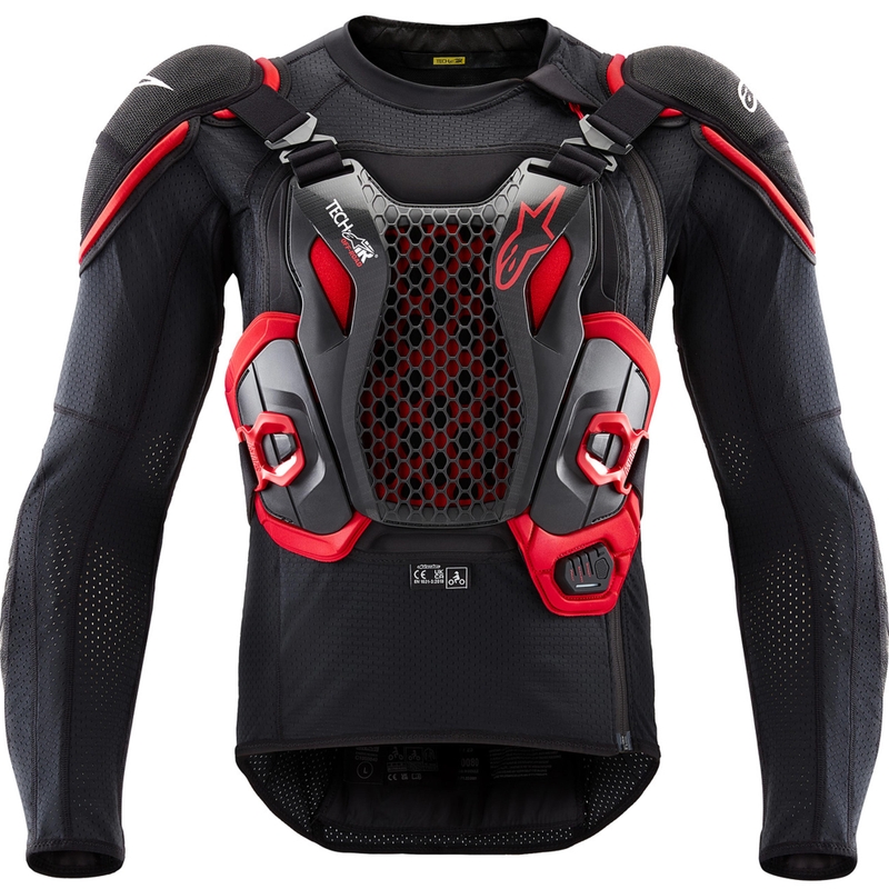 Airbagová vesta na motorku Alpinestars TECH-AIR®OFF-ROAD system čierno-červená