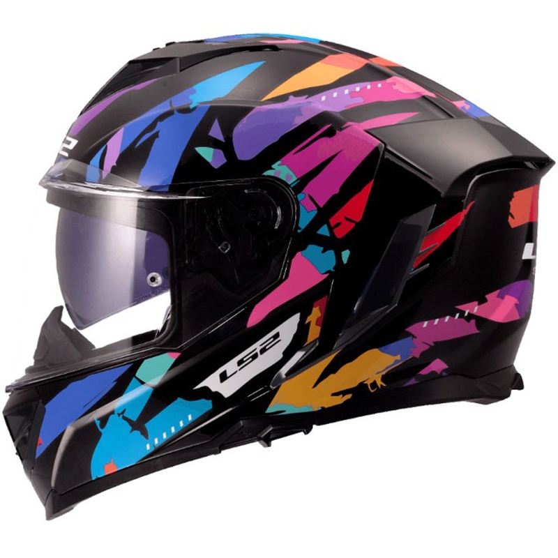 Integrálna helma na motorku LS2 FF818 Storm III Kaos čierno-fialovo-modrá