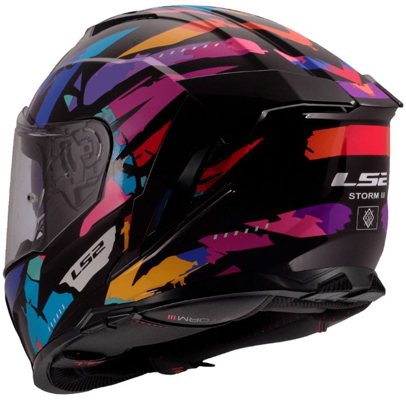 Integrálna helma na motorku LS2 FF818 Storm III Kaos čierno-fialovo-modrá