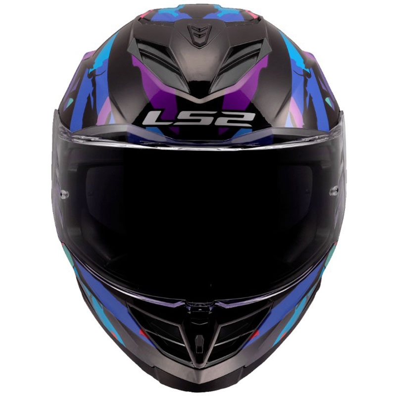 Integrálna helma na motorku LS2 FF818 Storm III Kaos čierno-fialovo-modrá