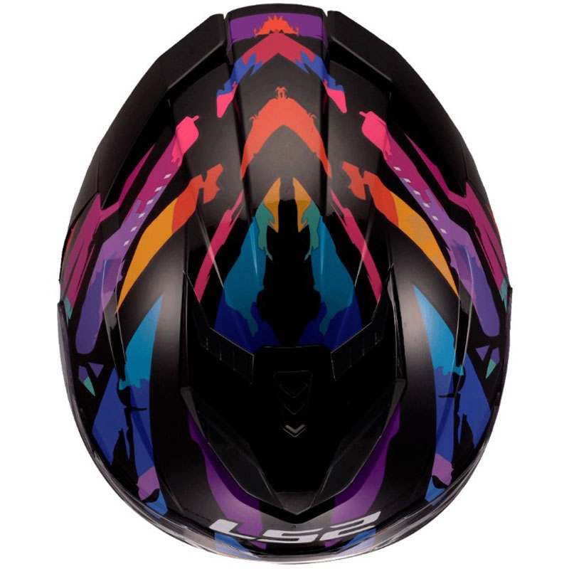 Integrálna helma na motorku LS2 FF818 Storm III Kaos čierno-fialovo-modrá