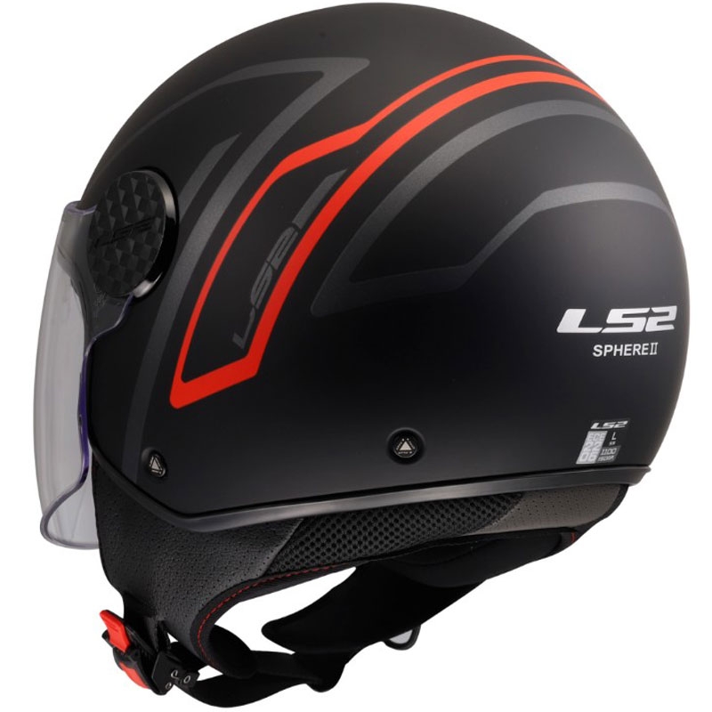 Otvorená prilba na motorku LS2 OF558 Sphere Lux II Minimum čierno-červená