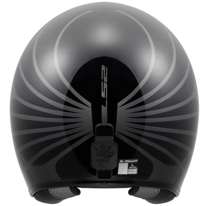 Otvorená prilba na motorku LS2 OF601 Bob II Cosmic lesklá čierno-sivá