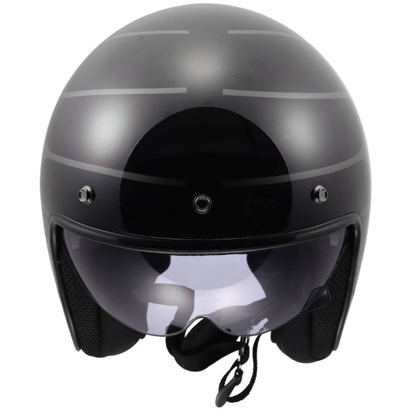Otvorená prilba na motorku LS2 OF601 Bob II Cosmic lesklá čierno-sivá