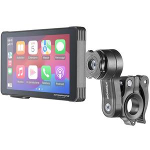Displej pre zrkadlenie telefónu na motorku s ochranným sklom Interphone RideSync čierny