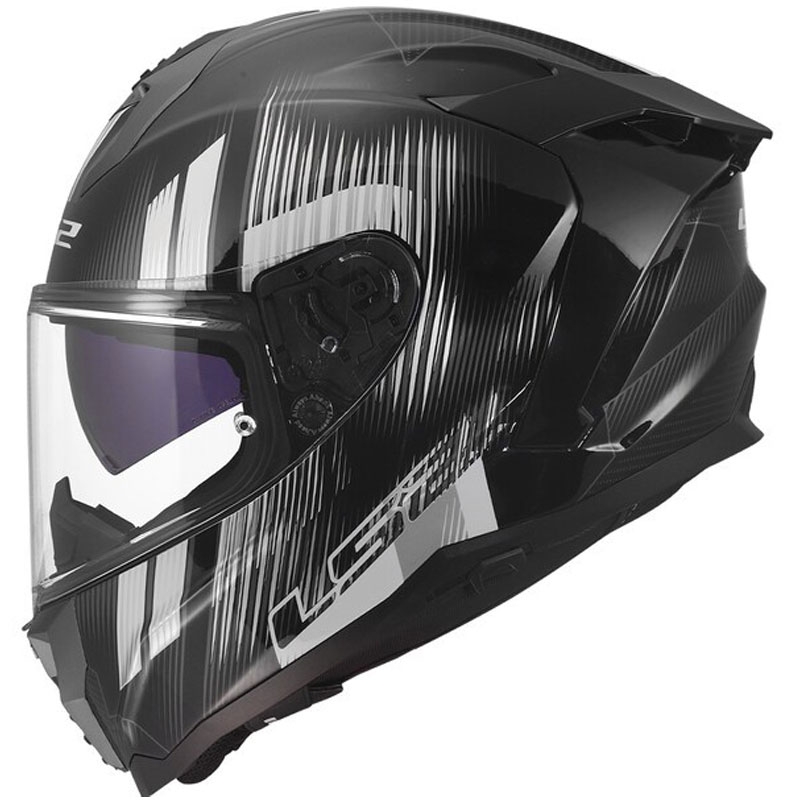 Integrálna prilba na motorku LS2 FF817 Challenger II Nitro lesklá čierno-sivá