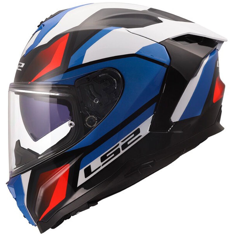 Integrálna helma na motorku LS2 FF817 Challenger II Viper lesklá bielo-modro-červená