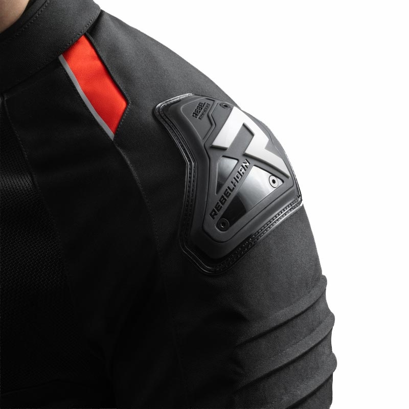 Bunda na motorku Rebelhorn Vandal 2 Air čierno-červená