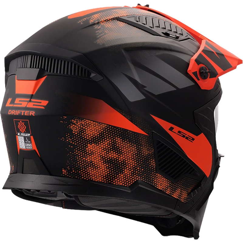 Trial prilba na motorku LS2 OF606 Drifter Gas matná sivo-oranžová