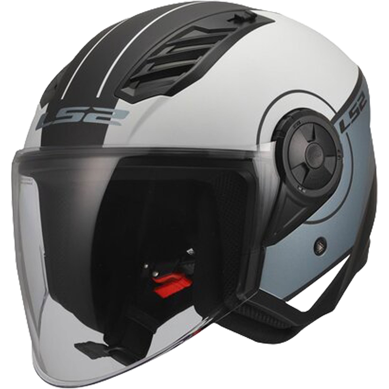 Otvorená prilba na motorku LS2 OF616 Airflow II Cover matná šedo-modrá