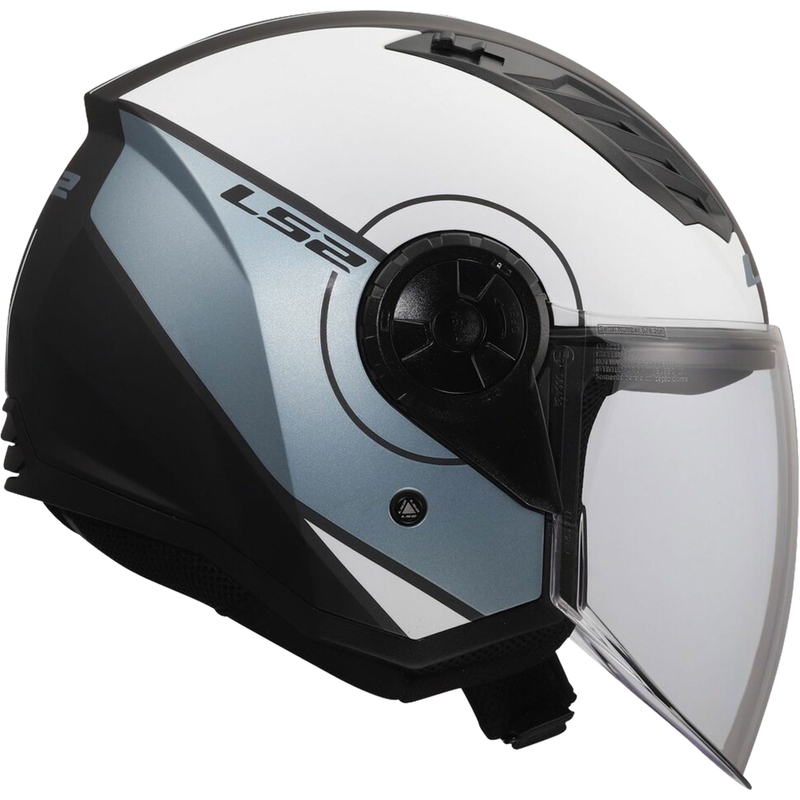 Otvorená prilba na motorku LS2 OF616 Airflow II Cover matná šedo-modrá