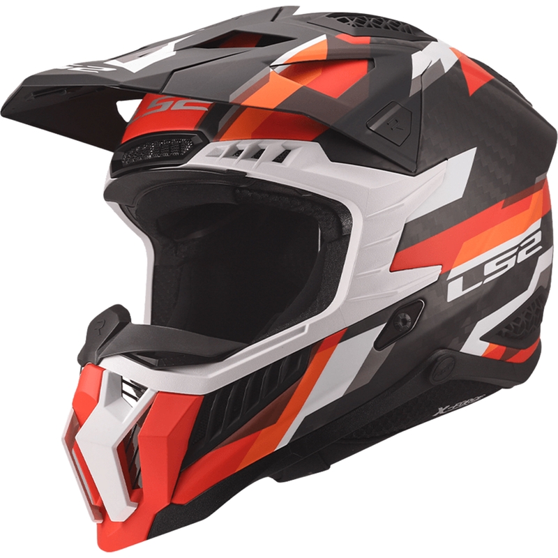 Motokrosová prilba LS2 MX703 X-Force Phantom matná oranžovo-červená