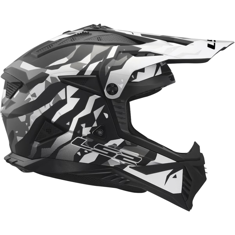 Motokrosová prilba LS2 MX708 Fast II Grotesk matná čierno-sivá