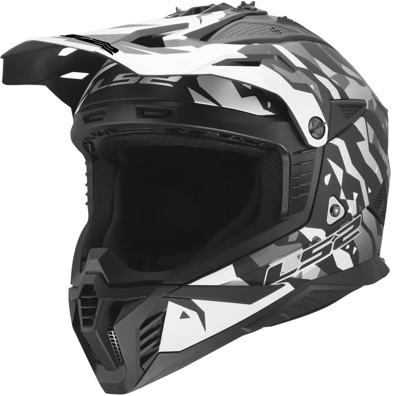 Motokrosová prilba LS2 MX708 Fast II Grotesk matná čierno-sivá