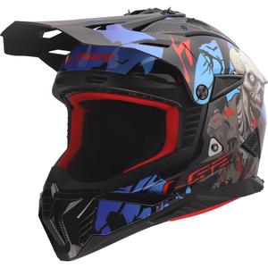 Motokrosová prilba LS2 MX708 Fast II Zombie II lesklá čierno-červeno-modrá