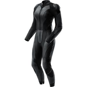 Dámska dvojdielna kožená kombinéza na motorku Rebelhorn Diva RS čierna