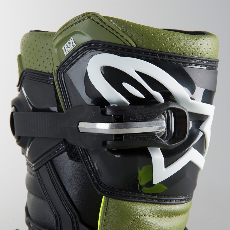 Detské vysoké čižmy na motocykel Alpinestars Tech 7 S čierno-zeleno-fluorescenčno žlté