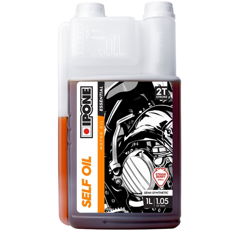 Olej do benzínu Ipone Self Oil 2T s dávkovačom 1 l jahodový