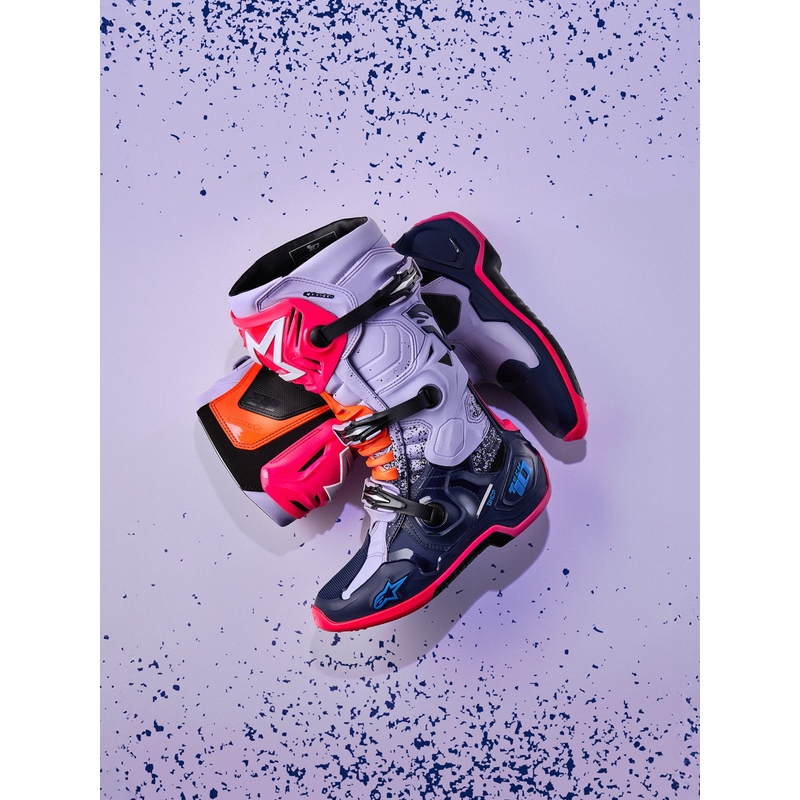 Motokrosové topánky Alpinestars TECH 10 limitovaná edícia Records čierno-farebné