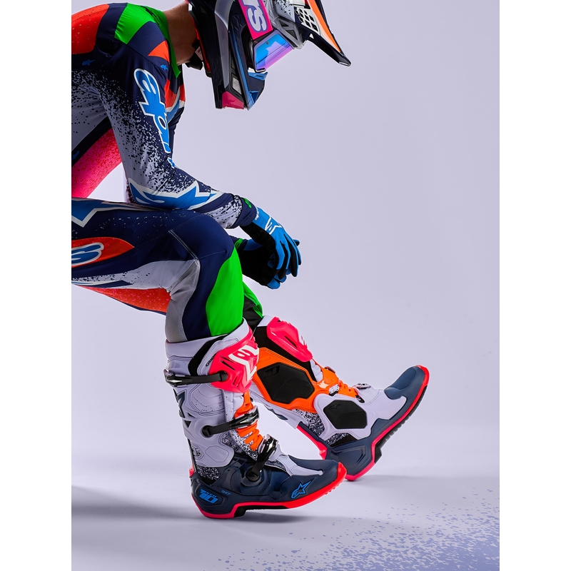 Motokrosové topánky Alpinestars TECH 10 limitovaná edícia Records čierno-farebné