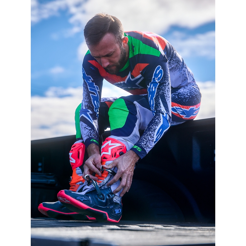 Motokrosové topánky Alpinestars TECH 10 limitovaná edícia Records čierno-farebné