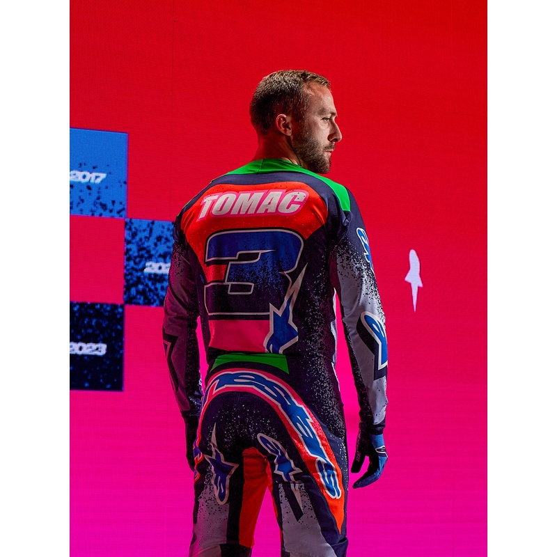 Motokrosový dres Alpinestars Supertech limitovaná edícia Records šedo-farebný