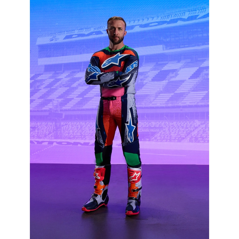 Motokrosový dres Alpinestars Supertech limitovaná edícia Records šedo-farebný