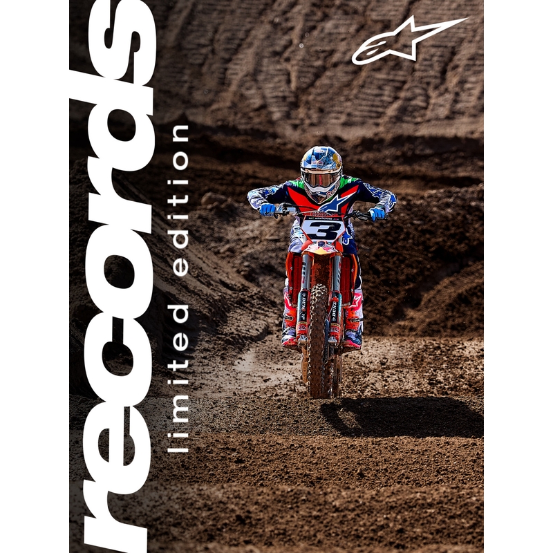 Motokrosový dres Alpinestars Supertech limitovaná edícia Records šedo-farebný