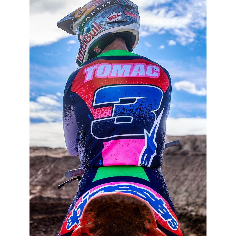 Motokrosový dres Alpinestars Supertech limitovaná edícia Records šedo-farebný