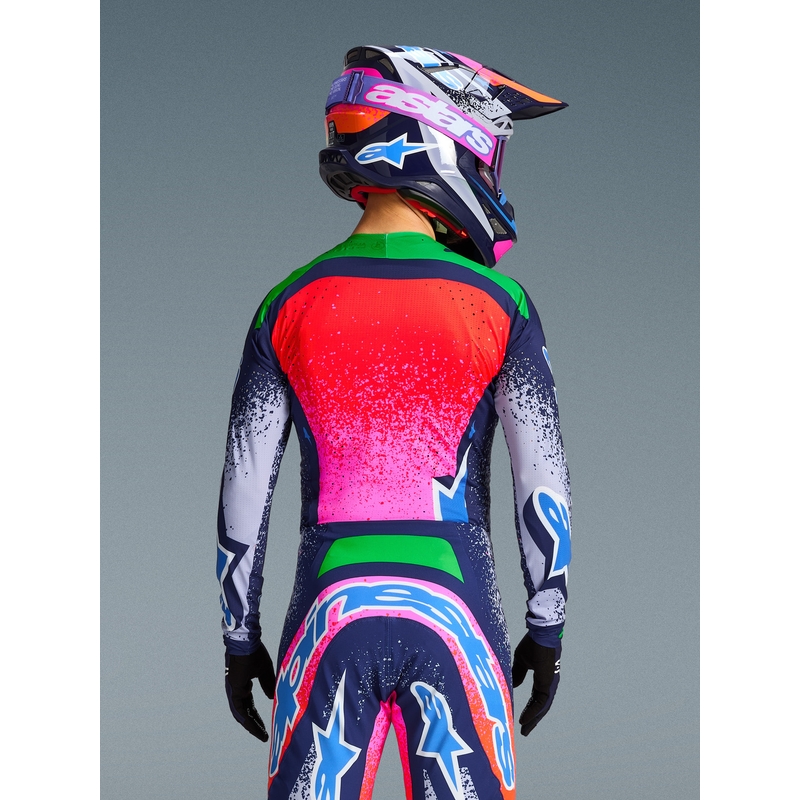 Motokrosový dres Alpinestars Supertech limitovaná edícia Records šedo-farebný