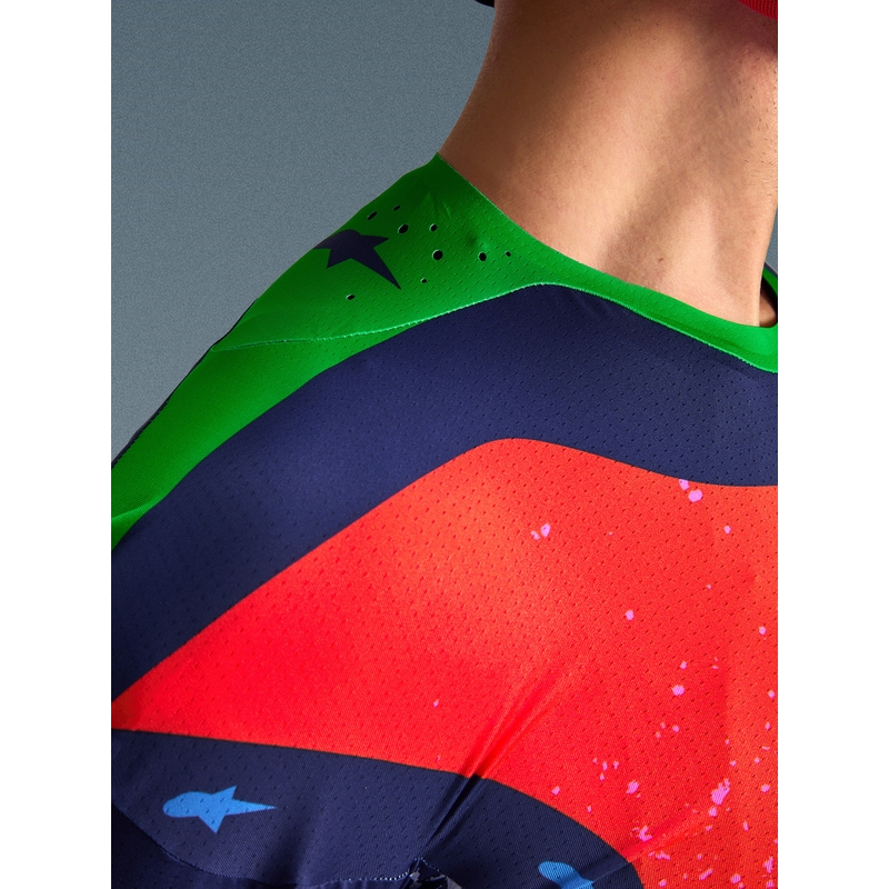 Motokrosový dres Alpinestars Supertech limitovaná edícia Records šedo-farebný